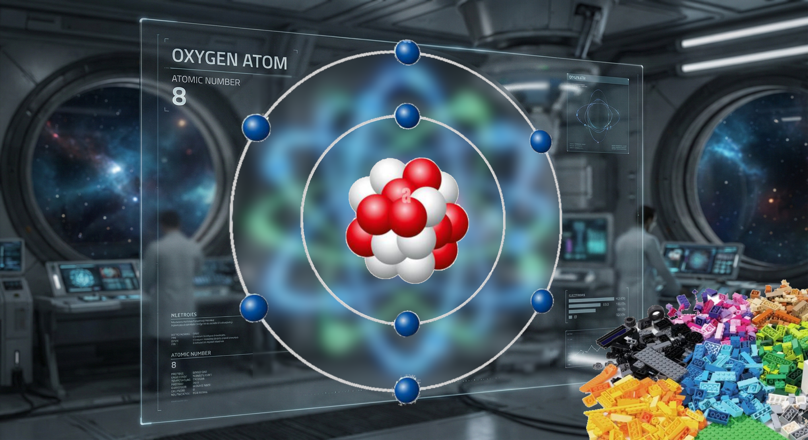 Rappresentazione della famiglia dell'atomo