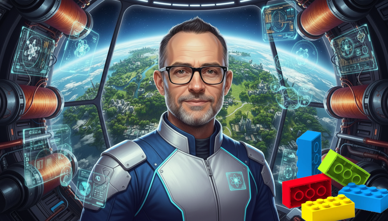 Maestro Luciano che spiega gli atomi