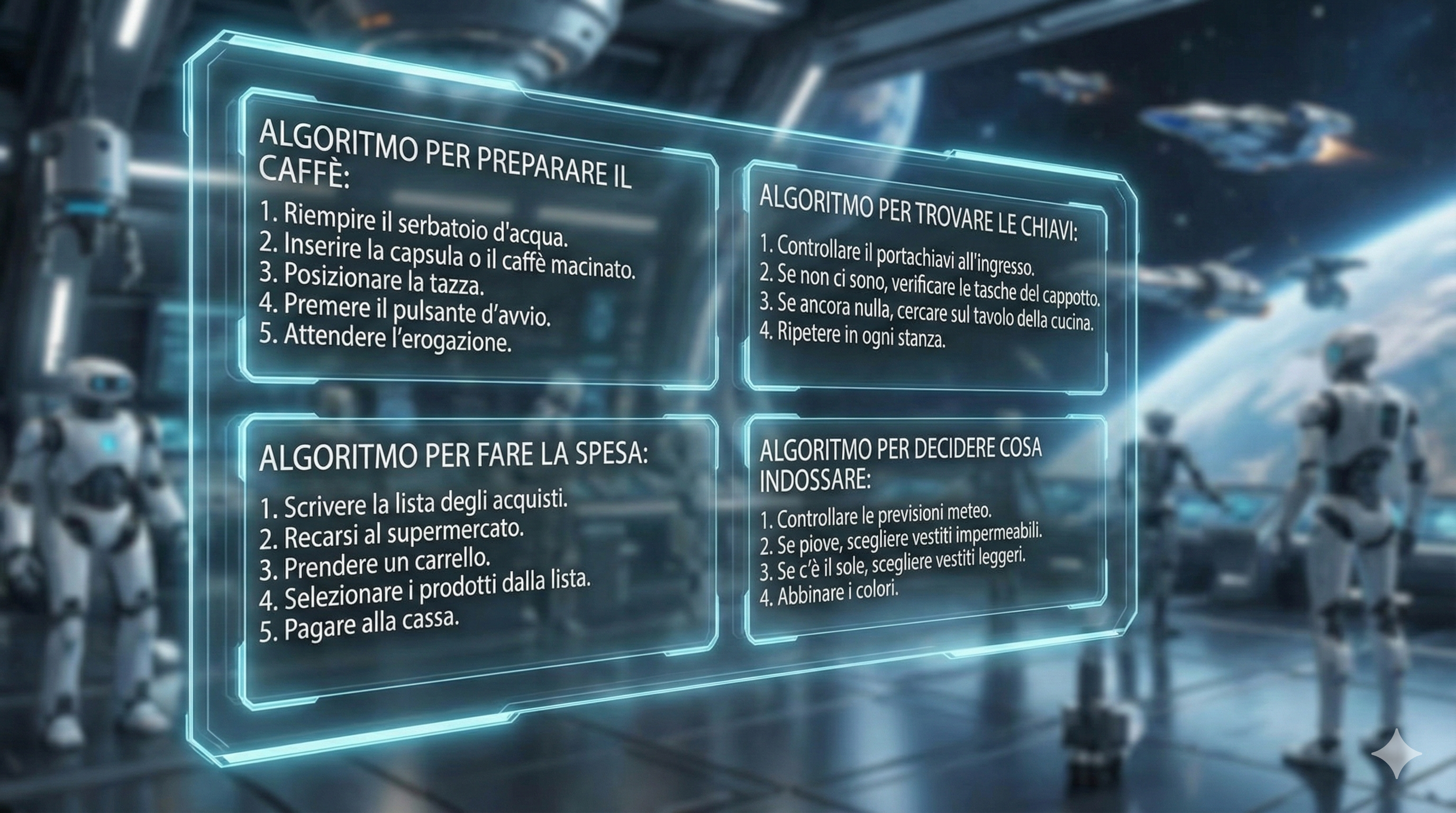 Diversi esempi di algoritmi nella vita quotidiana